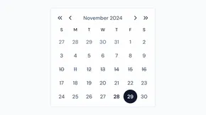 Calendar preview